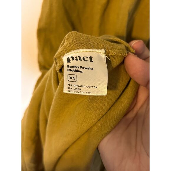 Pact Fennel The Portside Organic Cotton Linen Dress Fennel XS - Picture 4 of 7